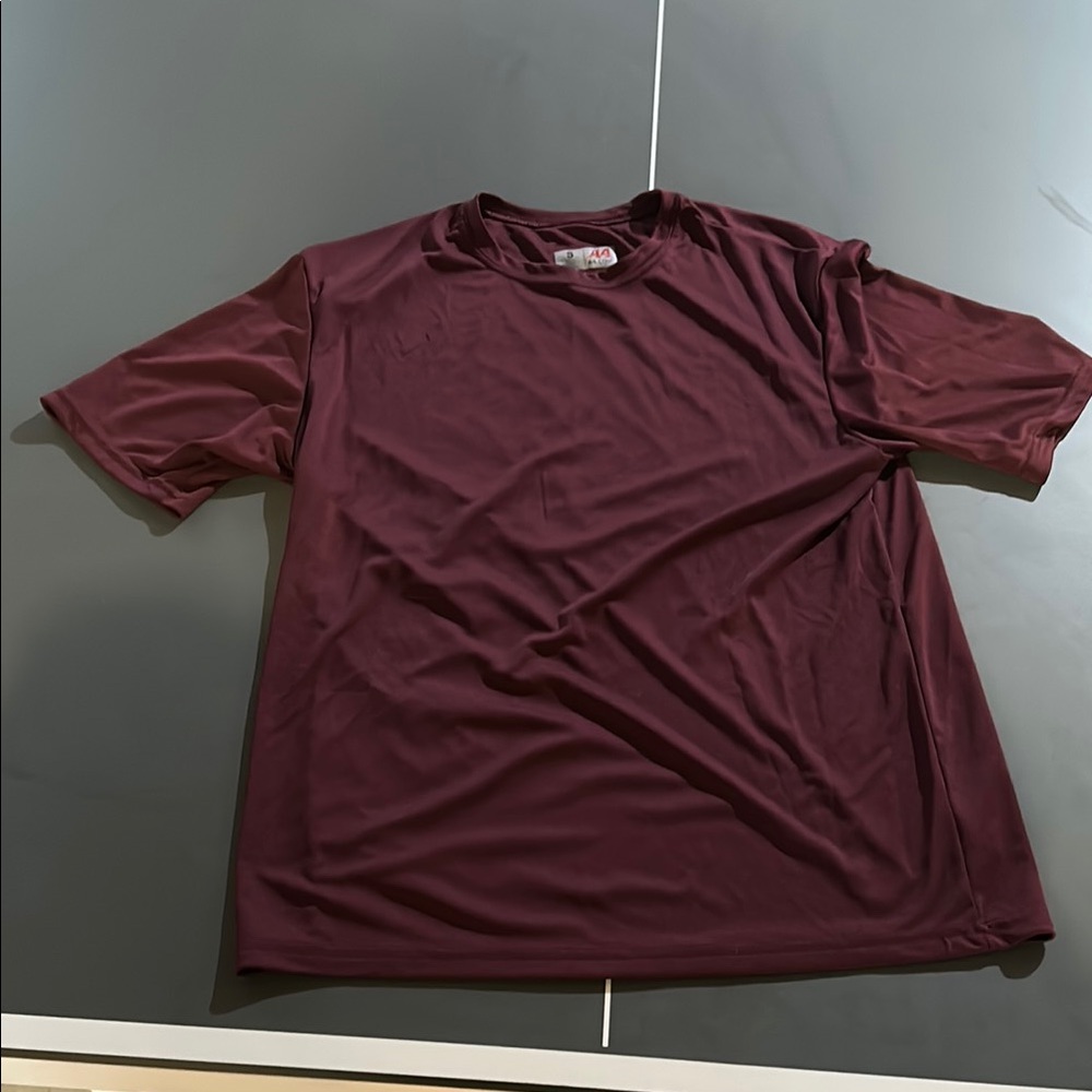 Red Short Sleeve Tee with Crew Neck